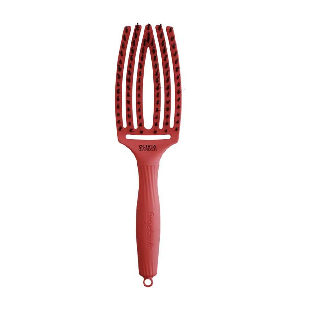 Olivia Garden Fingerbrush Care I'm Perfection Iconic Wildschwein- und Nylon Rotes Selbstvertrauen