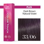 Wella Professionals Color Touch Demi-permanente Haarfarbe 33/06 Dunkelbraun Intensiv Natur violett 60ml