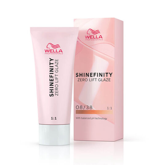 Wella Professionals Shinefinity Zero Lift Glaze Demi-permanente Haarfarbe 08/38 Warm Honey Latte 60ml