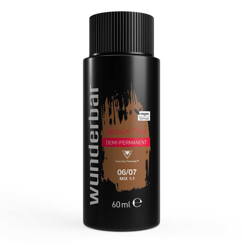 Wunderbar Gloss'n Tone Demi-Permanente Fl&uuml;ssighaarfarbe 06/07 Dunkelblond Natur Braun 60ml