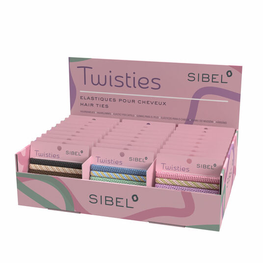 Sibel Twisties Haargummis Mehrfarbig Anzeige 30Stk