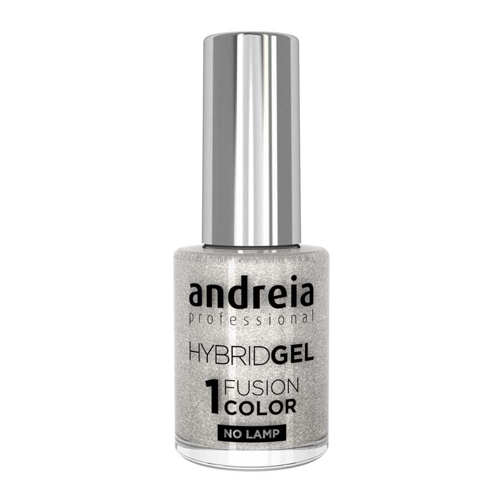 Andreia Professional Hybrid Gel Nagellack - Fusion Color H85 Wei&szlig;er Glitzer mit silbernem Schimmer 10.5ml
