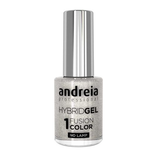 Andreia Professional Hybrid Gel Nagellack - Fusion Color H85 Wei&szlig;er Glitzer mit silbernem Schimmer 10.5ml
