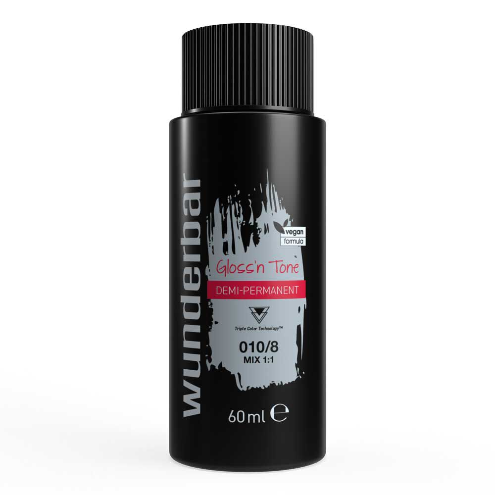 Wunderbar Gloss'n Tone Demi-Permanente Fl&uuml;ssighaarfarbe 010/8 Hell Lichtblond Perl 60ml