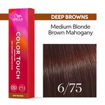 Wella Professionals Color Touch Demi-permanente Haarfarbe 6/75 Dunkelblond Braun mahagoni 60ml