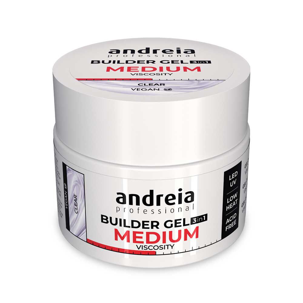 Andreia Professional Builder Gel 3 in 1 - Mittlere Viskosität - Transparent 44g Andreia Professional Builder Gel 3 in 1 - Mittlere Viskosität - Transparent 44g