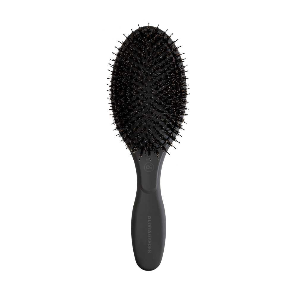 Olivia Garden Essential CareExpert Wildschwein & Nylon Ovalbürste Schwarz