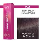 Wella Professionals Color Touch Demi-permanente Haarfarbe 55/06 Hellbraun Intensiv Natur violett 60ml