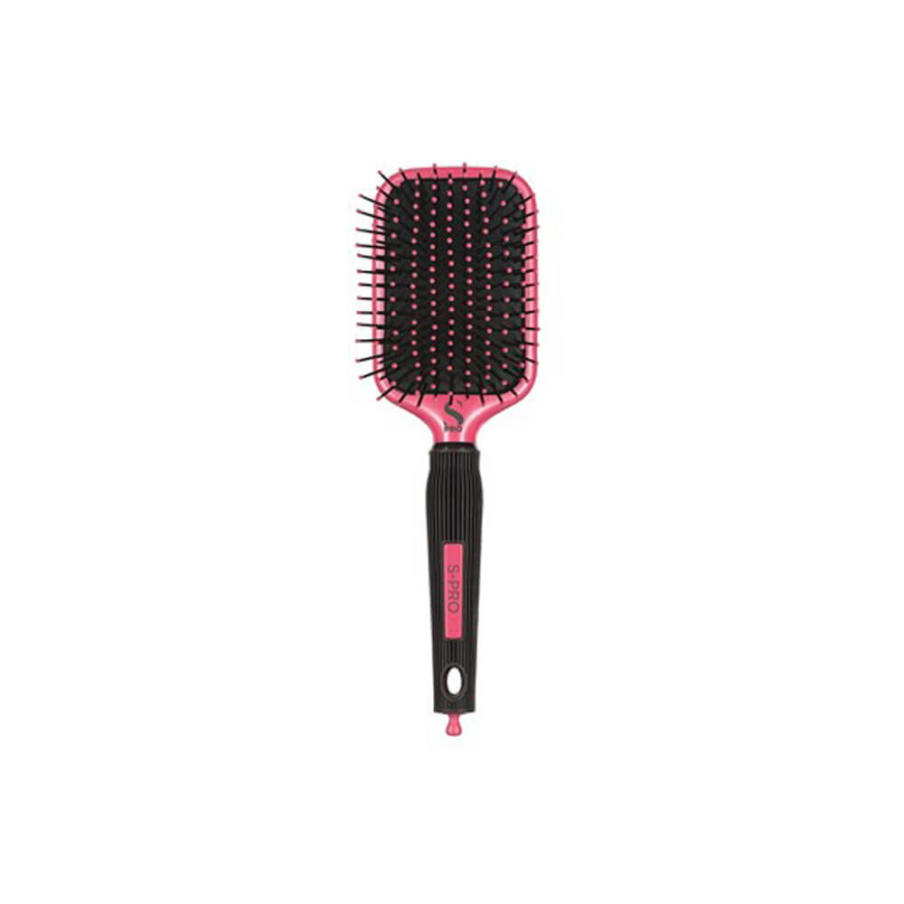 S-PRO Haarbürste Paddel Flachbürste Pink