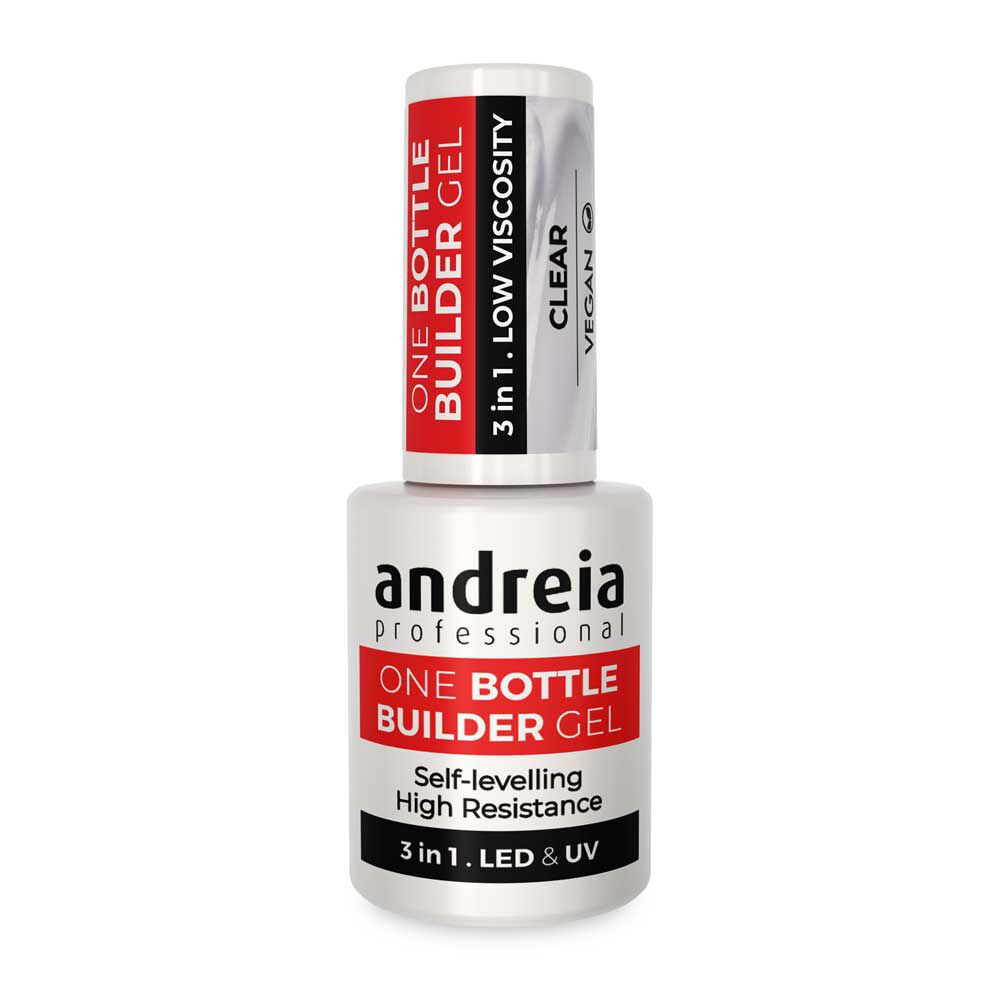 Andreia Professional One Bottle Builder Gel 3 In 1 - Aufbaugel 3 In 1 Geringe Viskosität - Transparent 14ml