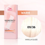 Wella Professionals Shinefinity Zero Lift Glaze Demi-permanente Haarfarbe 09/36 Warm Vanilla Glaze 60ml