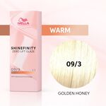 Wella Professionals Shinefinity Zero Lift Glaze Demi-permanente Haarfarbe 09/3 Golden Honey 60ml