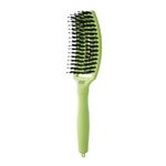 Olivia Garden Fingerbrush Care Dolce Vita Iconic Wildschwein- und Nylonbürste Pistaziengrün