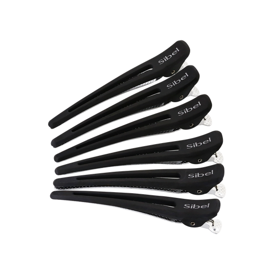 Sibel Abteilklammern Carbon-Alu 10cm Schwarz 6 St.