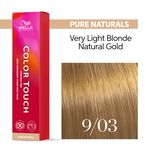 Wella Professionals Color Touch Demi-permanente Haarfarbe 9/03 Lichtblond Natur gold 60ml