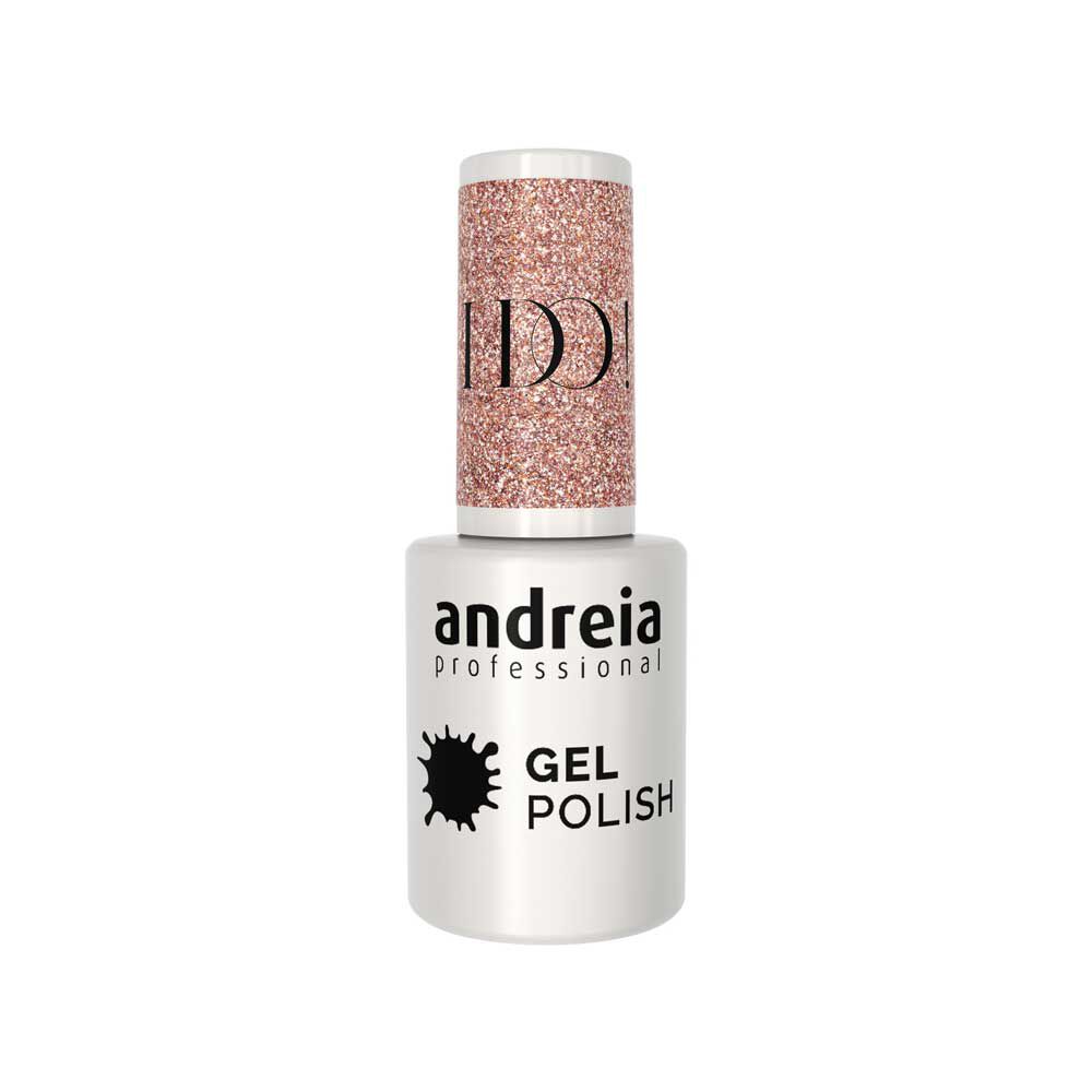 Andreia Professional Gel Polish Gellack - I Do! - ID1 Pink, Silber und Goldglitzer. 10.5ml