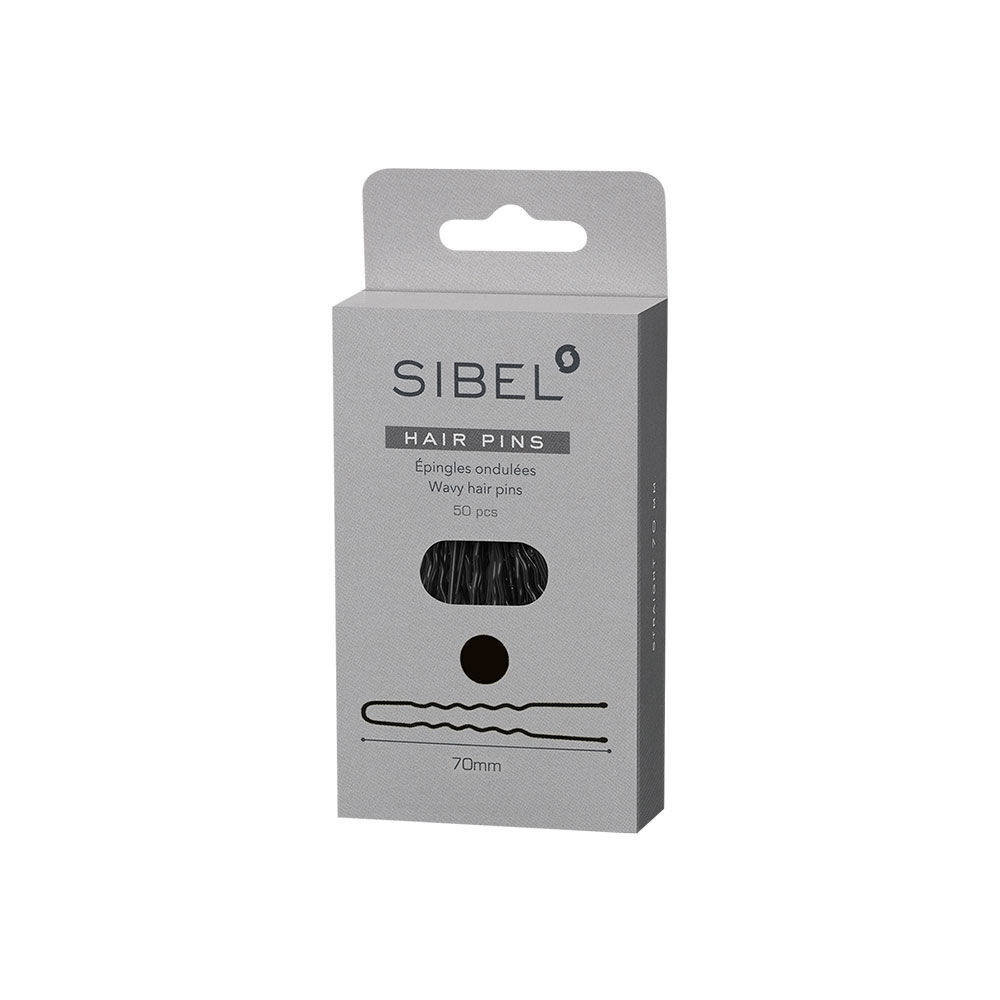 Sibel Metallnadeln Gewellt 50mm Schwarz 50 Stk.