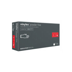 Mercator Medizinische Vinylhandschuhe unsteril vinyle  puderfrei Gro&szlig; 100 St&uuml;ck