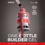 Andreia Professional One Bottle Builder Gel 3 In 1 - Aufbaugel 3 In 1 Geringe Viskosit&auml;t - Altrosa 14ml