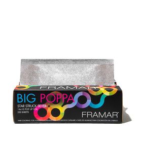 Framar Big Poppa Pop Up Alufolie Silber 250 Stück