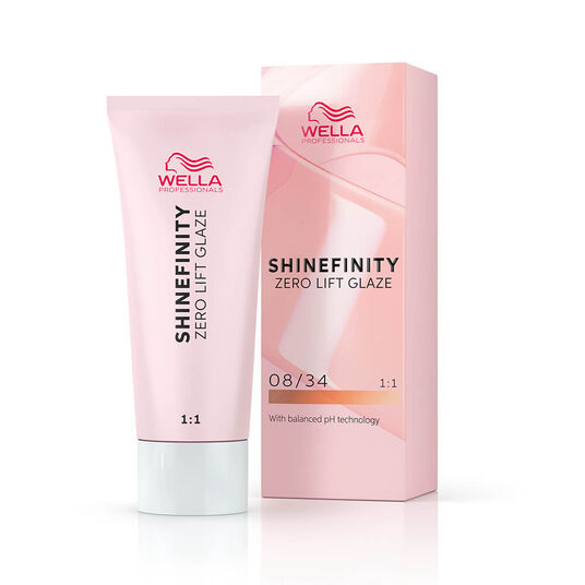 Wella Professionals Shinefinity Zero Lift Glaze Demi-permanente Haarfarbe 08/34 Warm Spicy Ginger 60ml