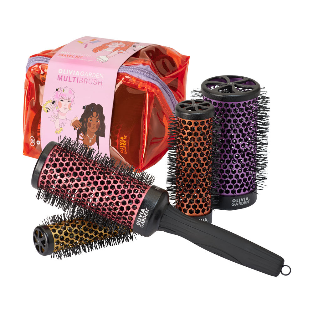 Olivia Garden Multibrush Reise-Set (25mm+35mm+45mm+55mm+Griff)
