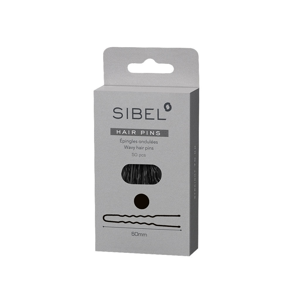 Sibel Metallnadeln Gewellt 60mm Schwarz 50 Stk.