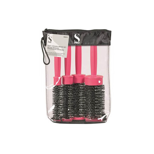 S-PRO Haarb&uuml;rsten-Set W&auml;rmespeicher Pink