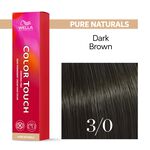 Wella Professionals Color Touch Demi-permanente Haarfarbe 3/0 Dunkelbraun 60ml
