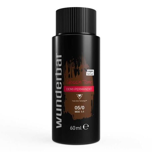 Wunderbar Gloss'n Tone Demi-Permanente Fl&uuml;ssighaarfarbe 05/0 Hellbraun 60ml