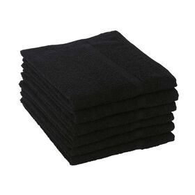 S-PRO Handtuch Schwarz Bleichmittelresistent x6