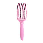 Olivia Garden Fingerbrush Care Iconic Wildschwein- und Nylonbürste Arktisches Licht Himmlisches Rosa