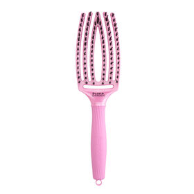 Olivia Garden Fingerbrush Care Iconic Wildschwein- und Nylonbürste Arktisches Licht Himmlisches Rosa