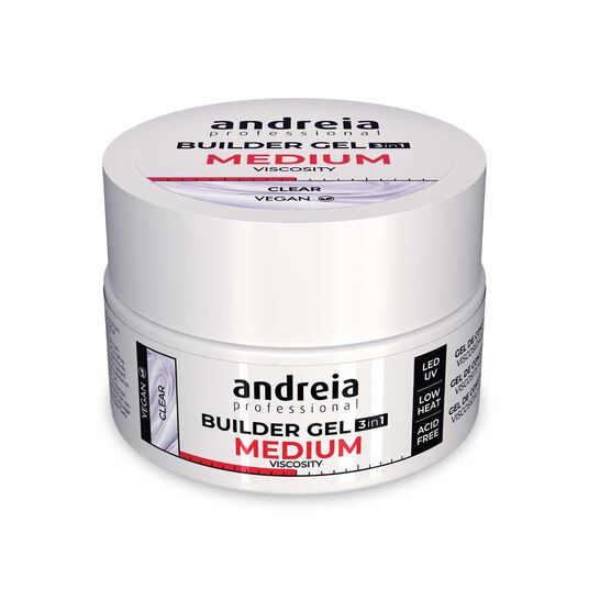Andreia Professional Builder Gel 3 in 1 - Mittlere Viskosit&auml;t - Transparent 22g