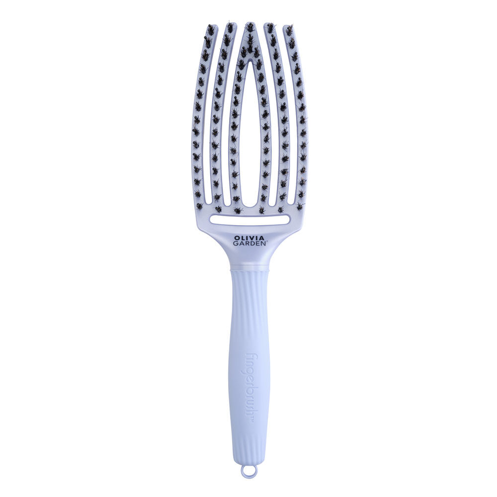 Olivia Garden Fingerbrush Care Iconic Wildschwein- und Nylonbürste Arktisches Licht Polarblau