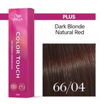 Wella Professionals Color Touch Demi-permanente Haarfarbe 66/04 Dunkelblond Intensiv Natur rot 60ml