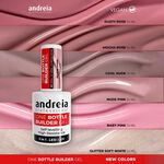 Andreia Professional One Bottle Builder Gel 3 In 1 - Aufbaugel 3 In 1 Geringe Viskosit&auml;t - Glitzer-Softwei&szlig; 14ml