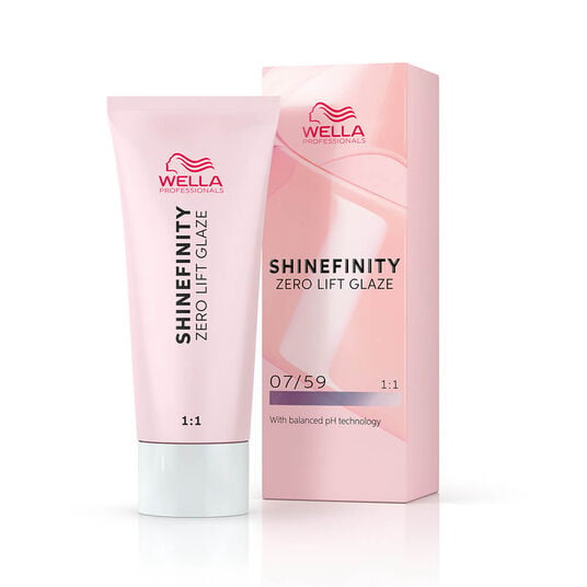 Wella Professionals Shinefinity Zero Lift Glaze Demi-permanente Haarfarbe 07/59 Cool Strawberry Wine 60ml
