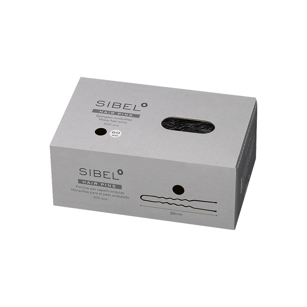 Sibel Metallnadeln Gewellt 60mm Schwarz 500 Stk.