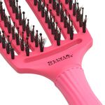 Olivia Garden Fingerbrush Pflege Ikonisch Wildschwein & Nylon Heißes Rosa