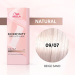 Wella Professionals Shinefinity Zero Lift Glaze Demi-permanente Haarfarbe 09/07 Natural Beige Sand 60ml