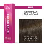 Wella Professionals Color Touch Demi-permanente Haarfarbe 55/03 Hellbraun Intensiv Natur gold 60ml