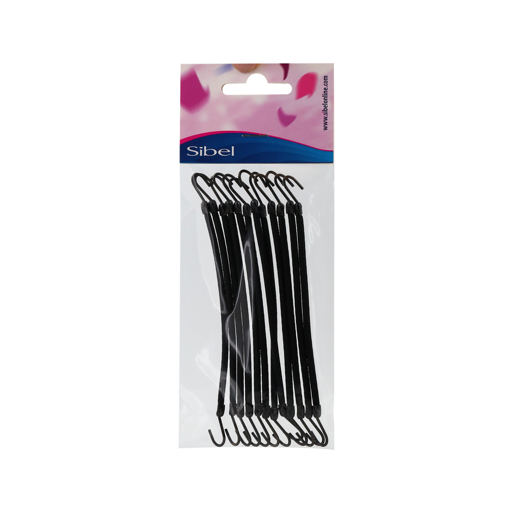 Sibel Hook Weiche Gummibänder 12St. Schwarz Sibel Hook Weiche Gummibänder 12St. Schwarz