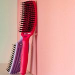 Olivia Garden Fingerbrush Pflege Ikonisch Wildschwein & Nylon Heißes Rosa