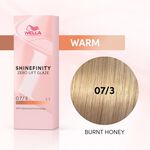Wella Professionals Shinefinity Zero Lift Glaze Demi-permanente Haarfarbe 07/3 Burnt Honey 60ml