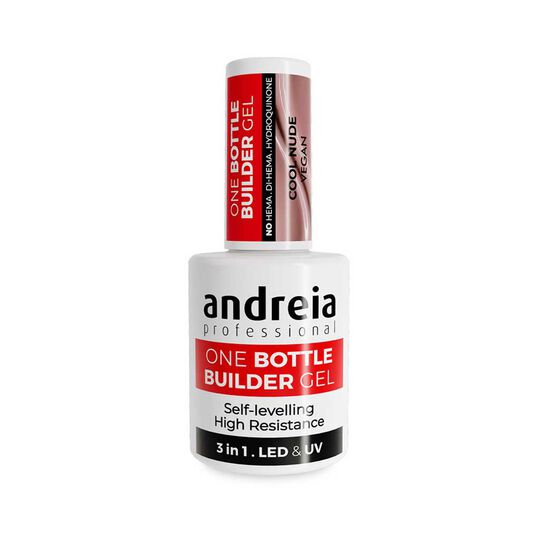 Andreia Professional One Bottle Builder Gel 3 In 1 - Aufbaugel 3 In 1 Geringe Viskosit&auml;t - K&uuml;hles Nude 14ml