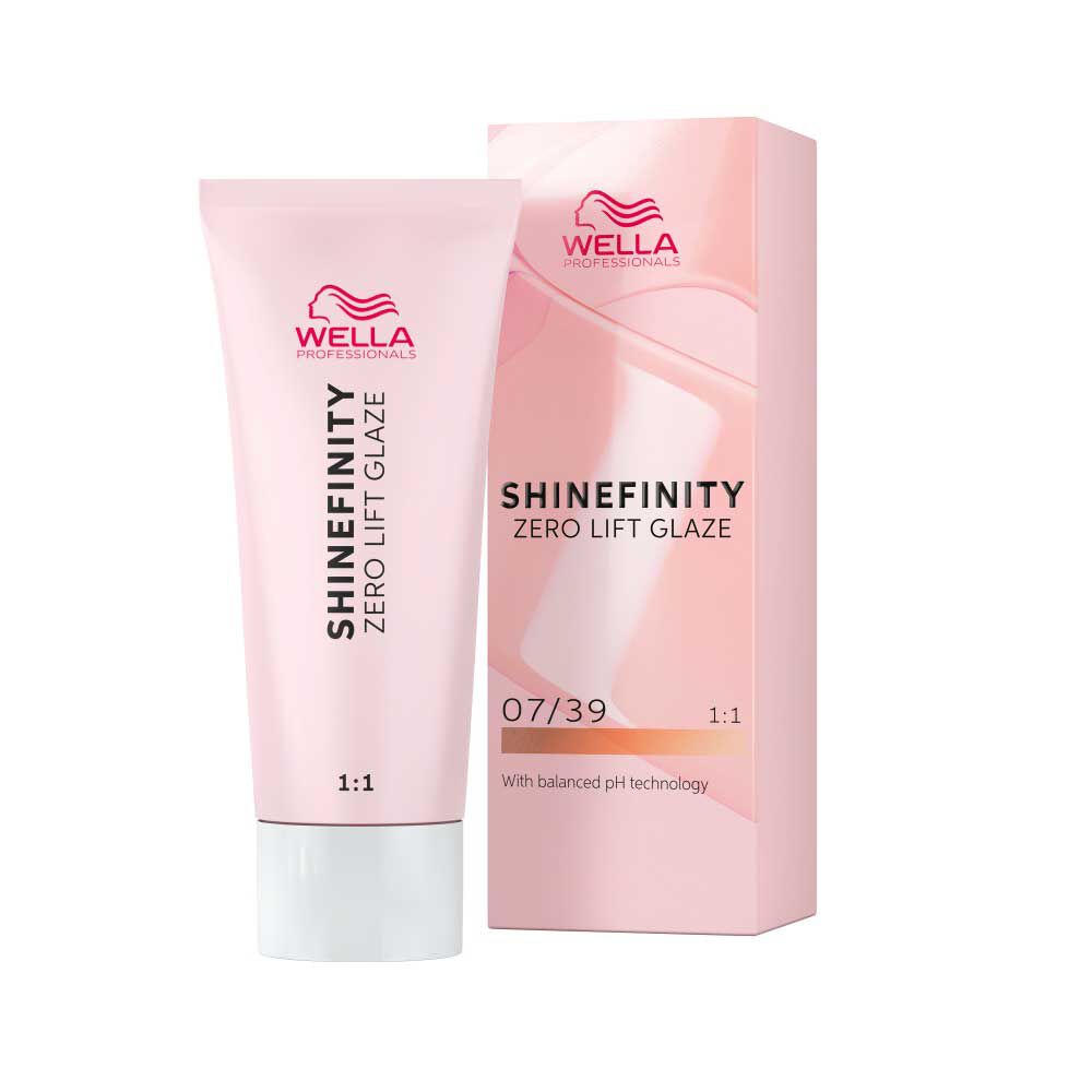 Wella Professionals Shinefinity Zero Lift Glaze Demi-permanente Haarfarbe 07/39 Mittelblond Gold-Fumé 60ml