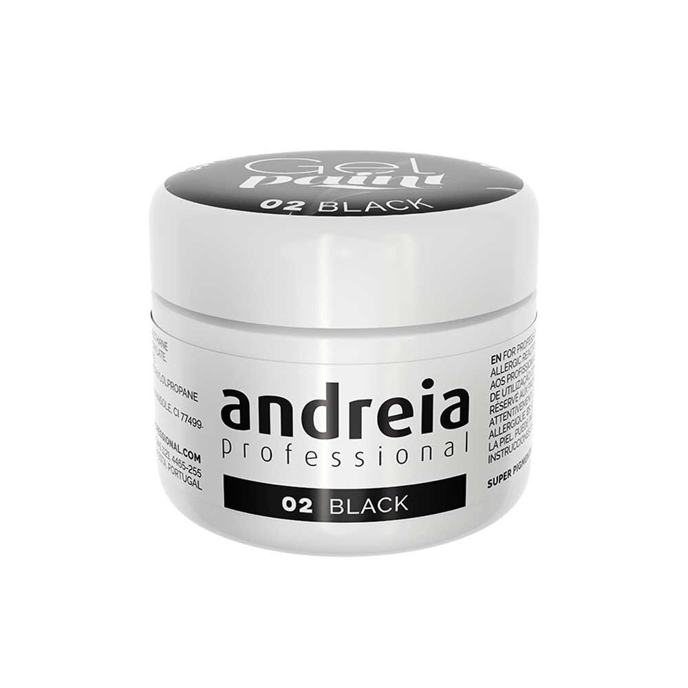 Andreia Professional Gel Paint - 02 Schwarz 4ml