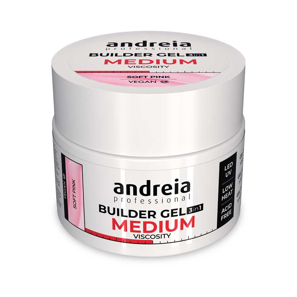 Andreia Professional Builder Gel 3 in 1 - Mittlere Viskosität - Sanftes Rosa 44g