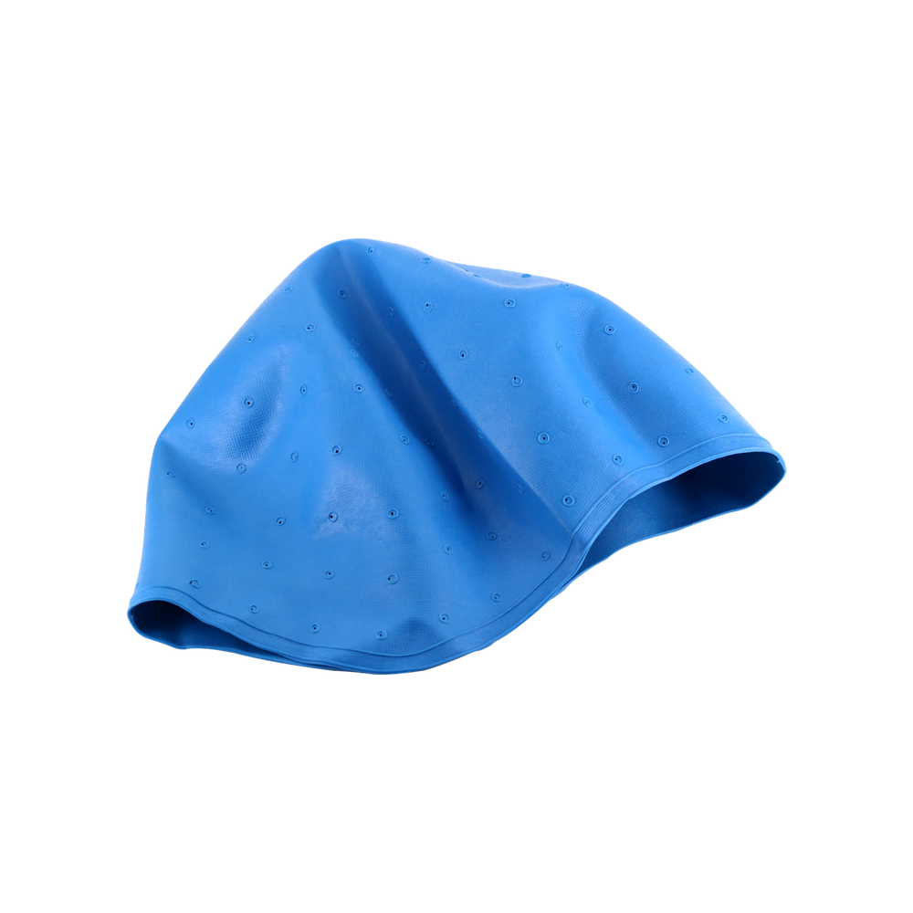 Sibel Blaue Strähnenhaube aus Naturkautschuk